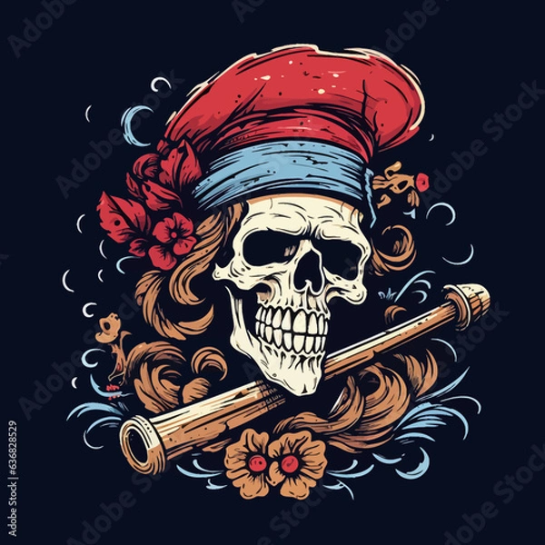 Fototapeta Vector skull
