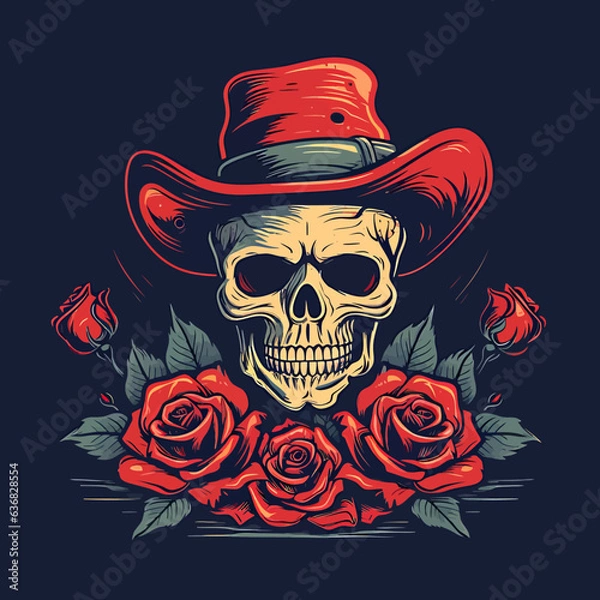 Fototapeta Vector skull
