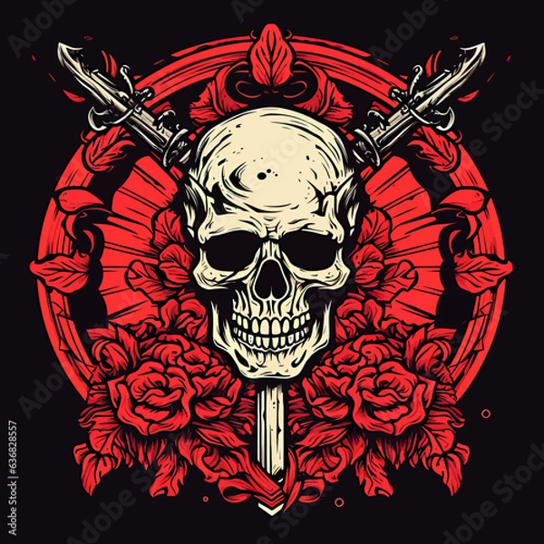 Fototapeta Vector skull