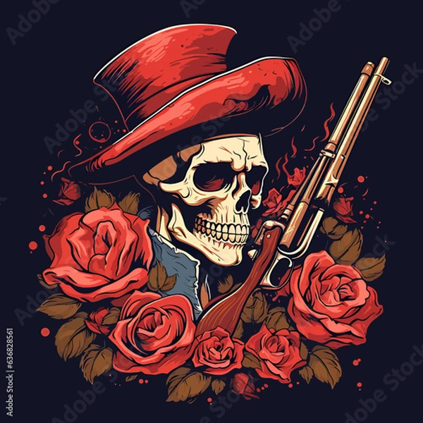 Fototapeta Vector skull