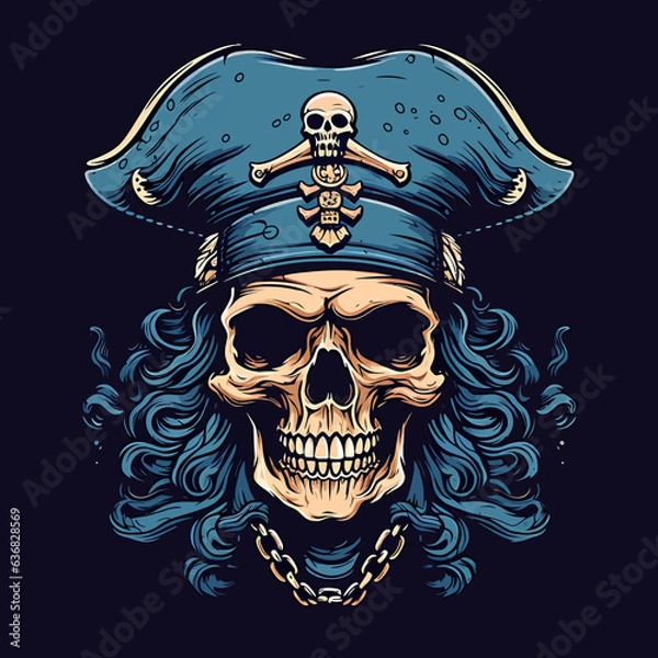 Fototapeta Vector skull