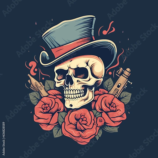 Fototapeta Vector skull