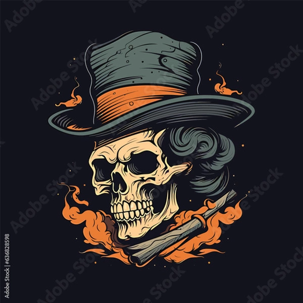 Obraz Vector skull