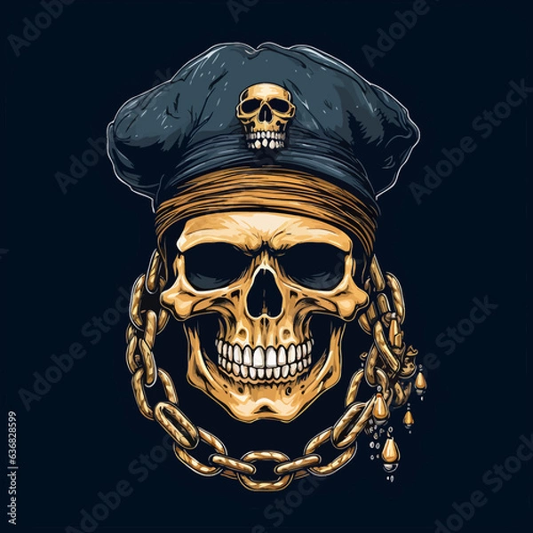 Fototapeta Vector skull