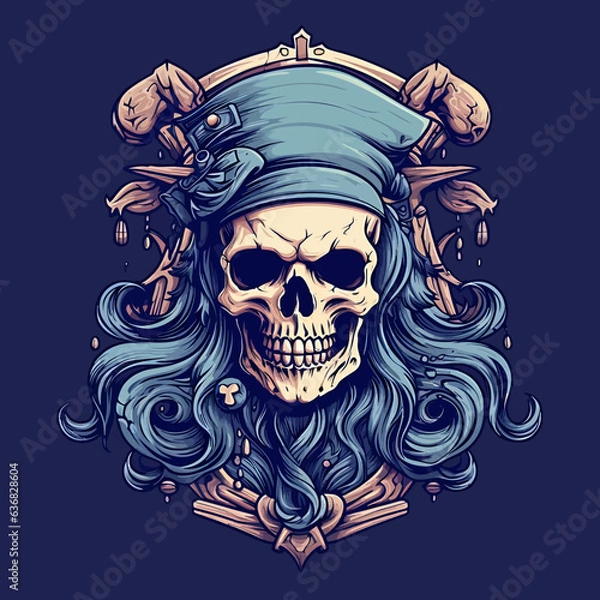 Fototapeta Vector skull