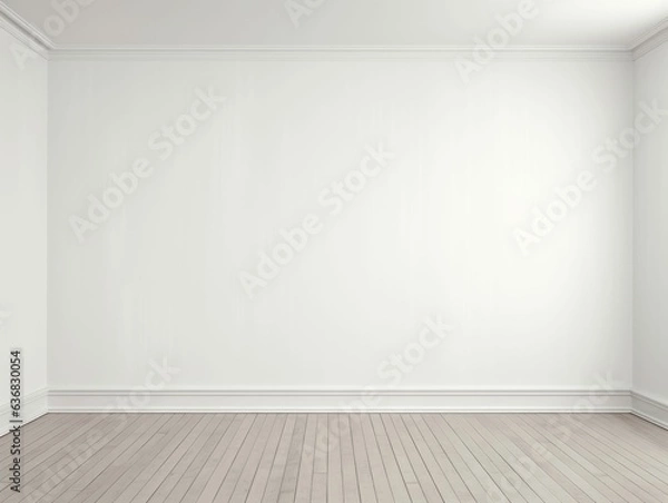Obraz Empty Minimalist White Blank Room with Nothing and Nobody for Product Mockup