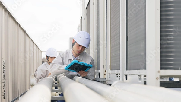 Obraz 配管を点検するエンジニア