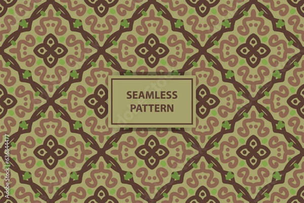 Obraz vector seamless pattern. Ornament, Traditional, Ethnic, Arabic, Turkish, Indian motifs. Great for fabric and textile, wallpaper, packaging design or any desired idea.