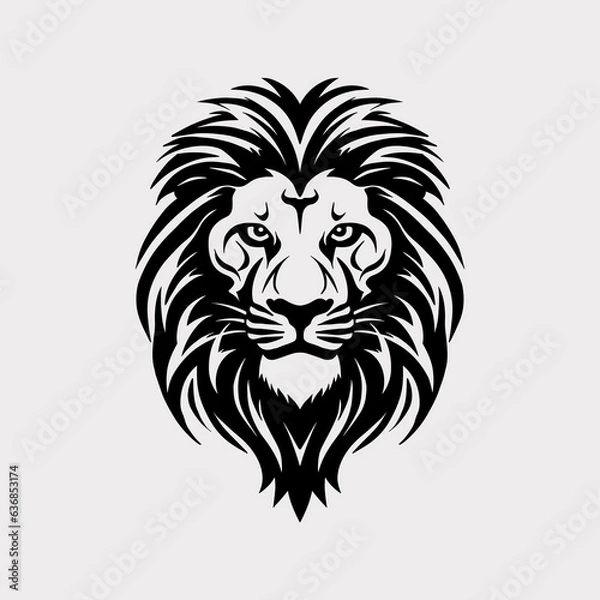 Fototapeta lion head vector