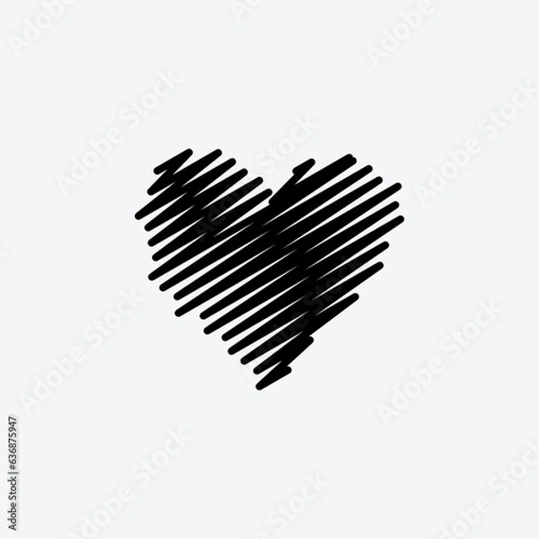 Fototapeta Heart love icon vector illustration