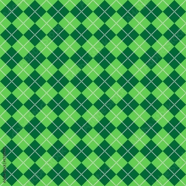 Fototapeta Green Argyle Pattern