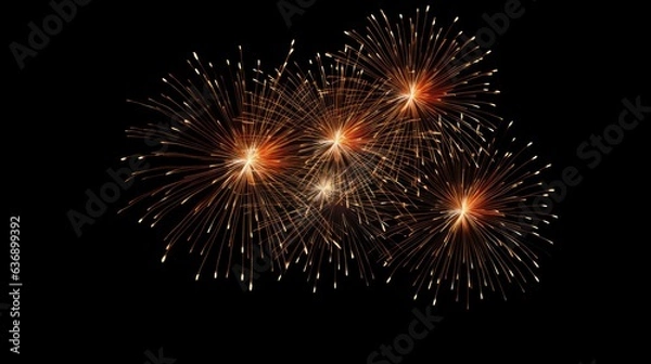 Fototapeta Image of abstract colored firework background