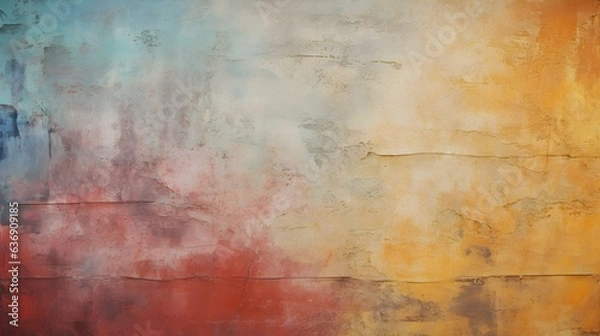 Fototapeta Close Up of a plaster Wall in multiple Colors. Antique Background
