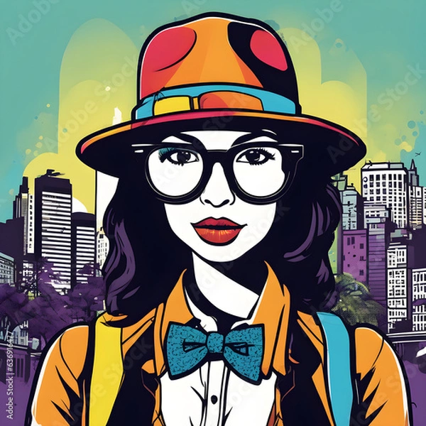 Obraz person with hat