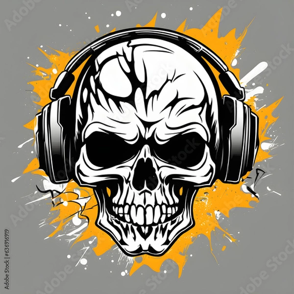 Obraz skull with wings