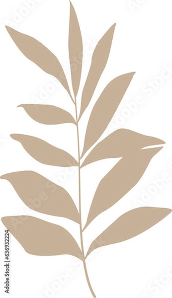 Fototapeta leaves. Hand drawn decorative elements. Vector illustration