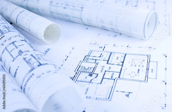 Fototapeta Architektur, Skizzen, Rollen