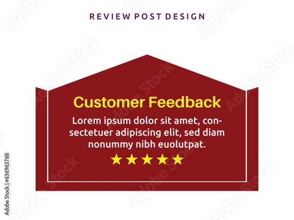 Fototapeta Vector customer feedback review post design template 