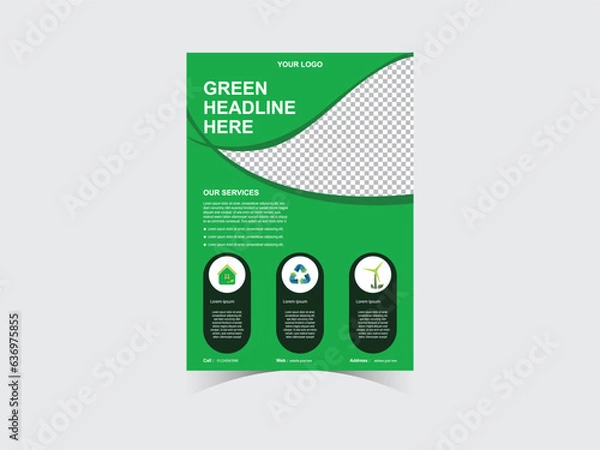 Fototapeta Environment Flyer Design