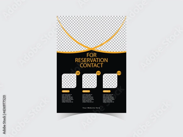 Fototapeta Restaurant Flyer Design Vector Illustrations
