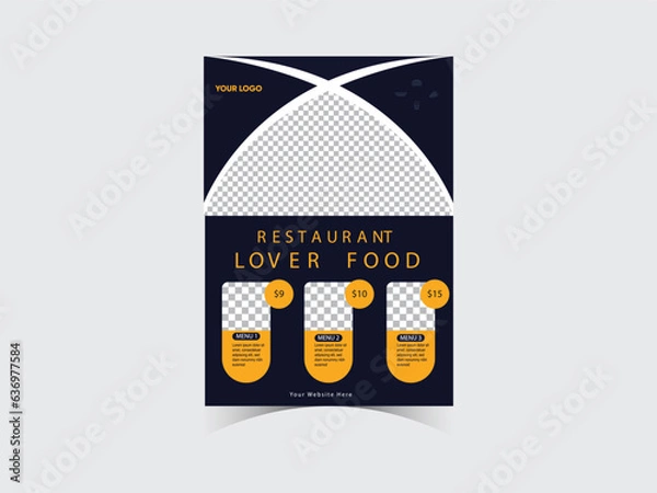 Fototapeta Restaurant Flyer Design Vector Illustrations
