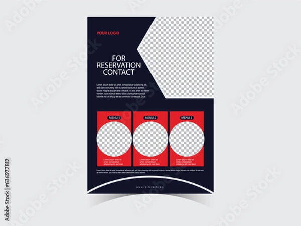 Obraz Restaurant Flyer Design Vector Illustrations
