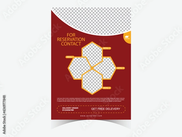 Fototapeta Restaurant Flyer Design Vector Illustrations
