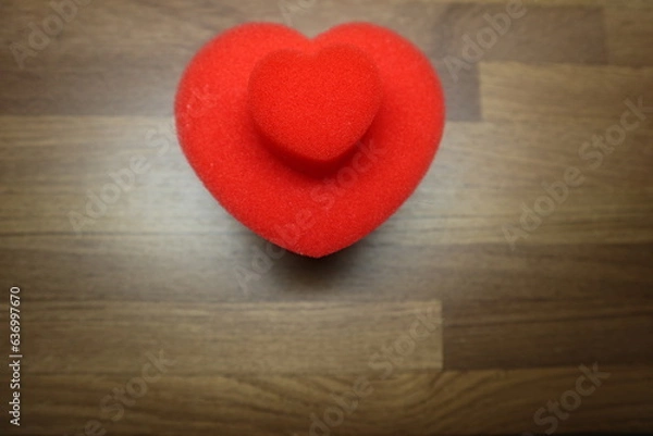 Fototapeta simple background with red hearts design for love and Valentine's Day concept