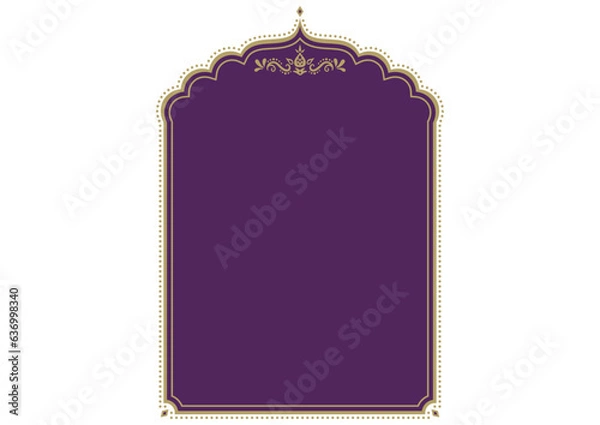 Fototapeta インド風の飾りフレーム。ベクターデータ。