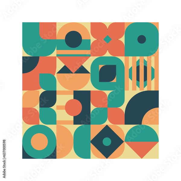 Fototapeta Abstract geometric vector design template for web banner, business presentation, poster branding, fabric printing, wallpaper
