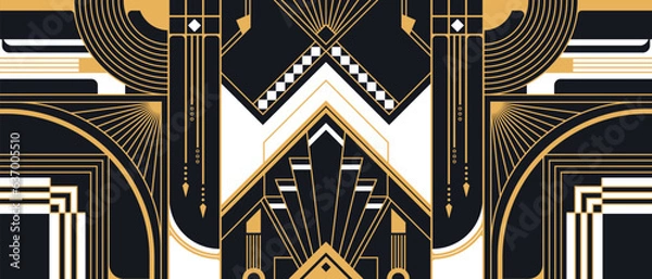 Obraz Abstract Art Deco geometric background