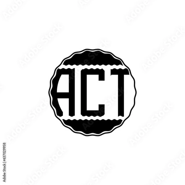Fototapeta Letter Logo Design 'ACT'