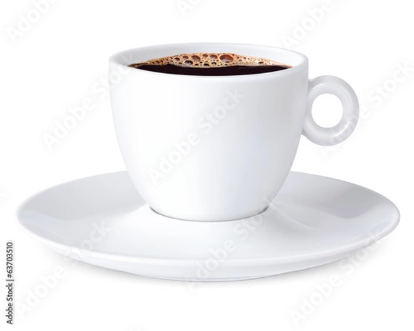 Obraz Coffee cup isolated. Vector illustration