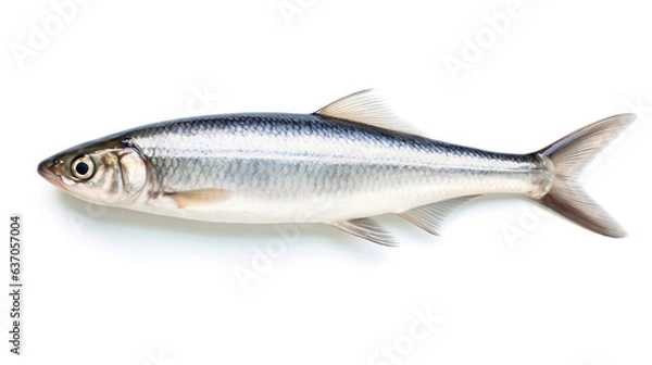 Fototapeta Sardine fish isolated on white background, clipping path included.