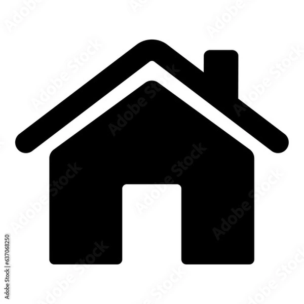 Fototapeta Web home icon sign on transparent background.
