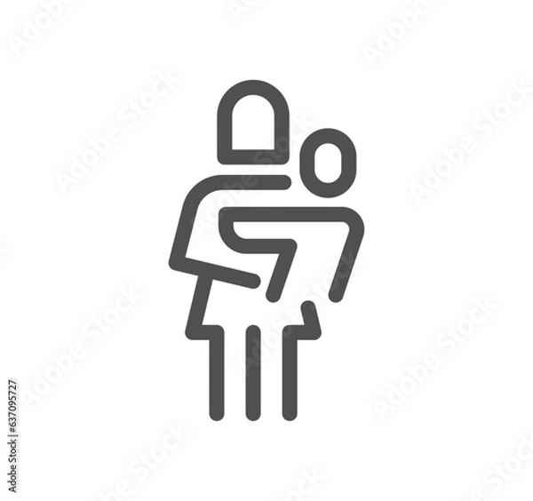 Fototapeta Family related icon outline and linear vector.