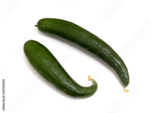 Fototapeta 曲がったキュウリ