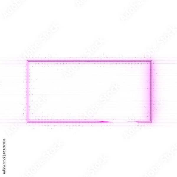 Obraz cool gradient neon border rectangle frame
