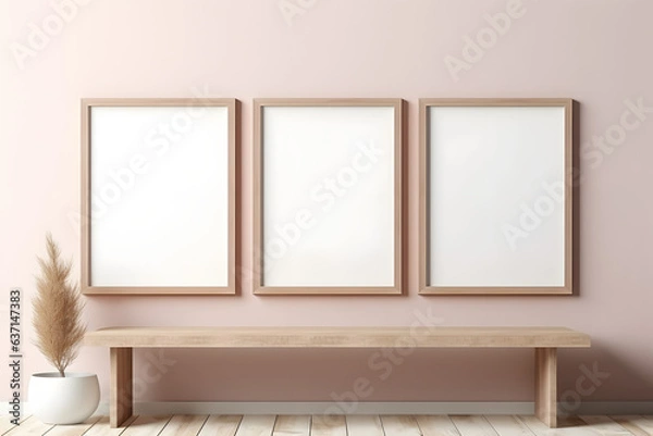 Fototapeta Neutral Palette Arrangement, generative ai