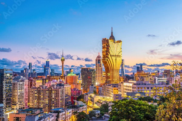 Obraz Beautiful cityscape of Macau downtown