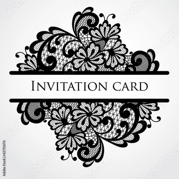 Fototapeta Vector lace card