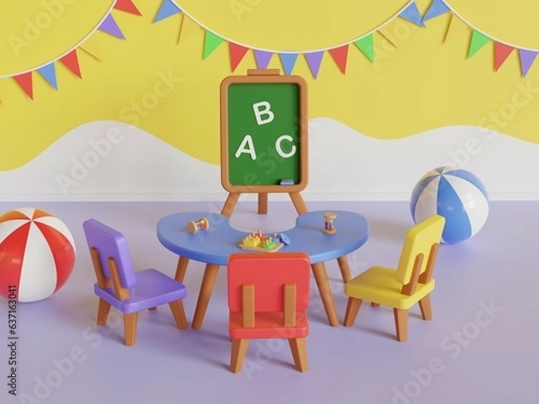 Obraz 3D Kid Kindergarten Class
