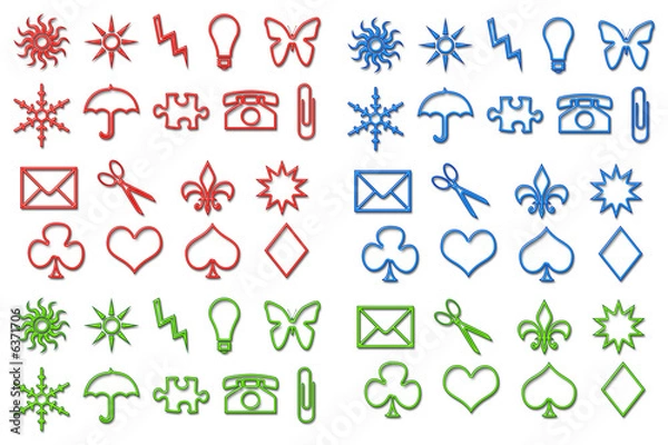 Fototapeta Neon Web Shapes Collection