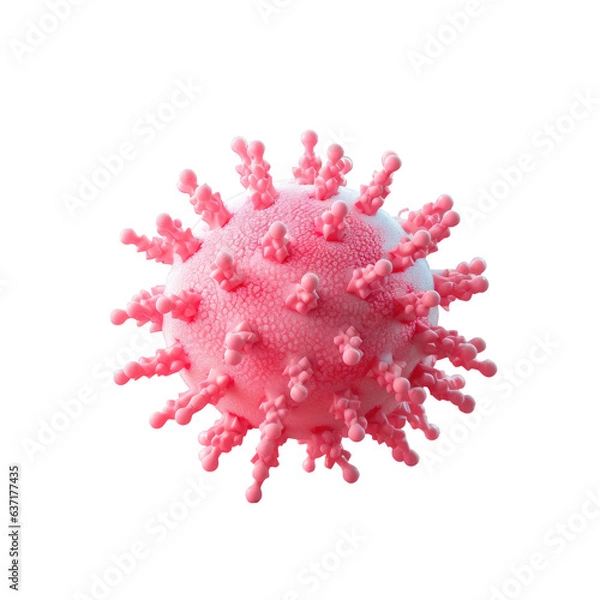 Fototapeta Selective focus image of COVID 19 SARS with transparent background and noise