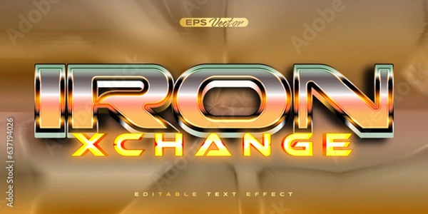 Obraz 80s iron xchange editable text effect back to the future theme