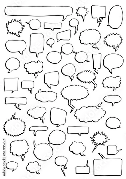 Obraz Hand Drawn Speech Bubbles