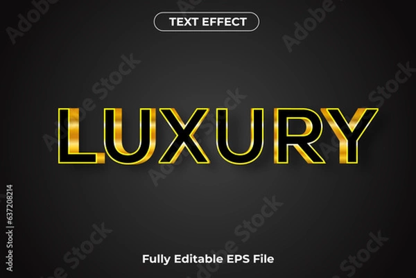 Obraz 3D Luxury Text Effect Design in Vecoor