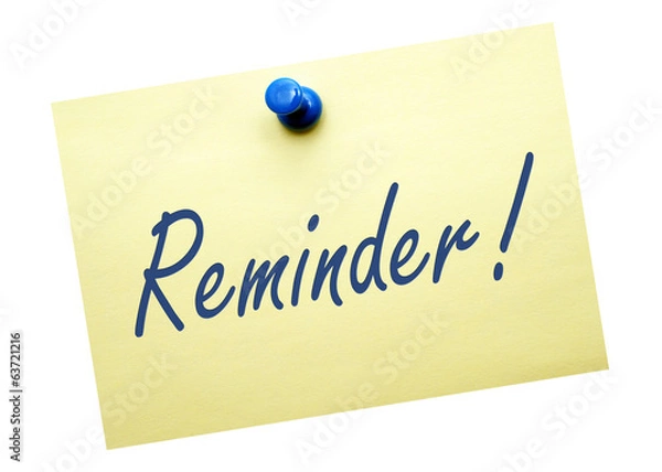 Fototapeta Reminder !