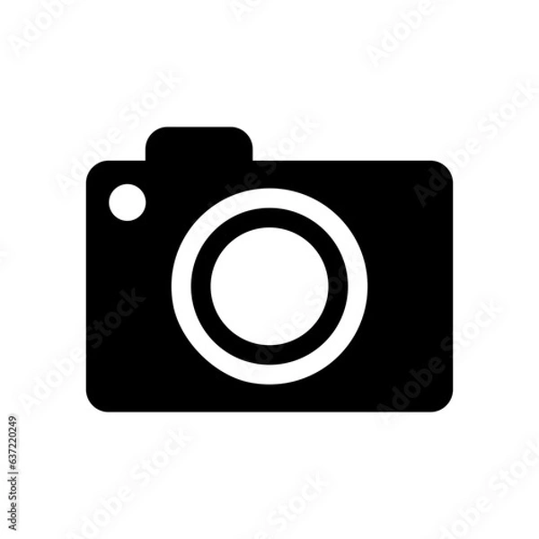 Fototapeta Photo camera flat vector icon