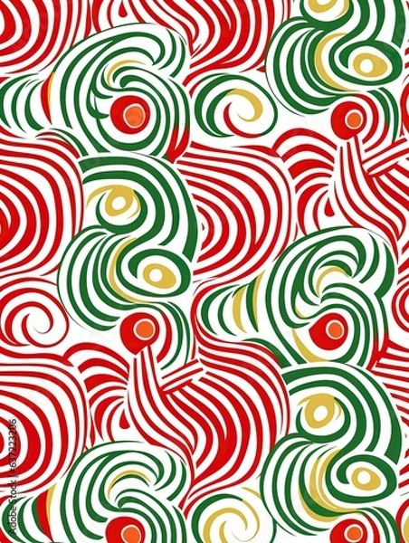 Fototapeta Christmas abstract seamless pattern digital paper